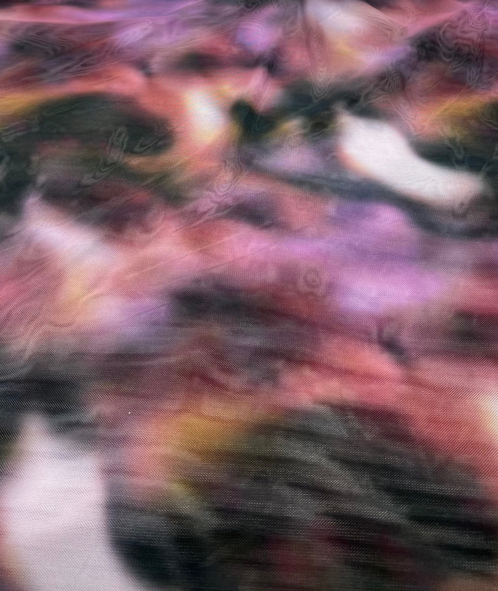 Purple Blur Mix Print Mesh Fabric Stretch - T9 Fabrics